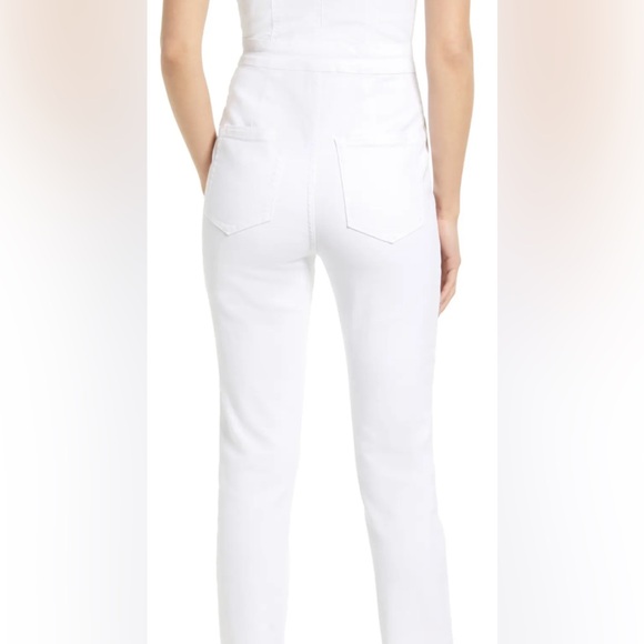 NWT Cloud White Cotton Twill Stretch Jumpsuit - Picture 8 of 9